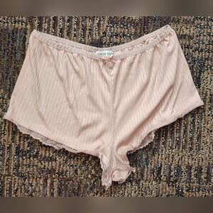 Thalia Sodi Blush Pink Lace Trim Sleep Shorts
